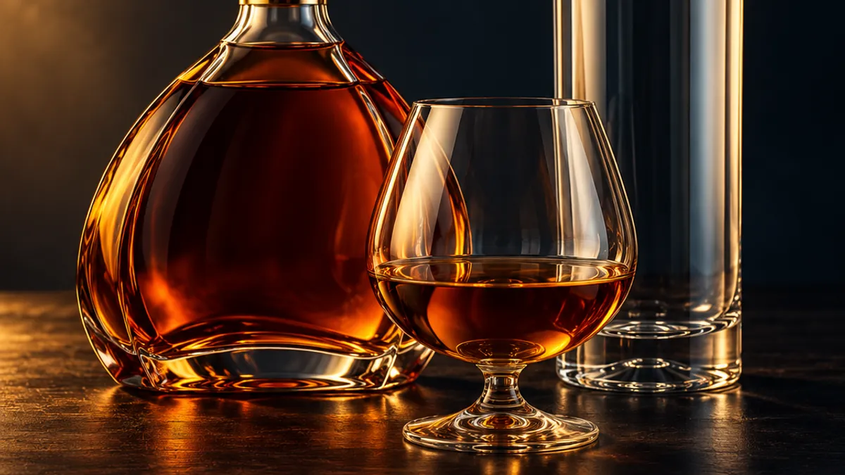 Whisky and spirits bottles for a banquet